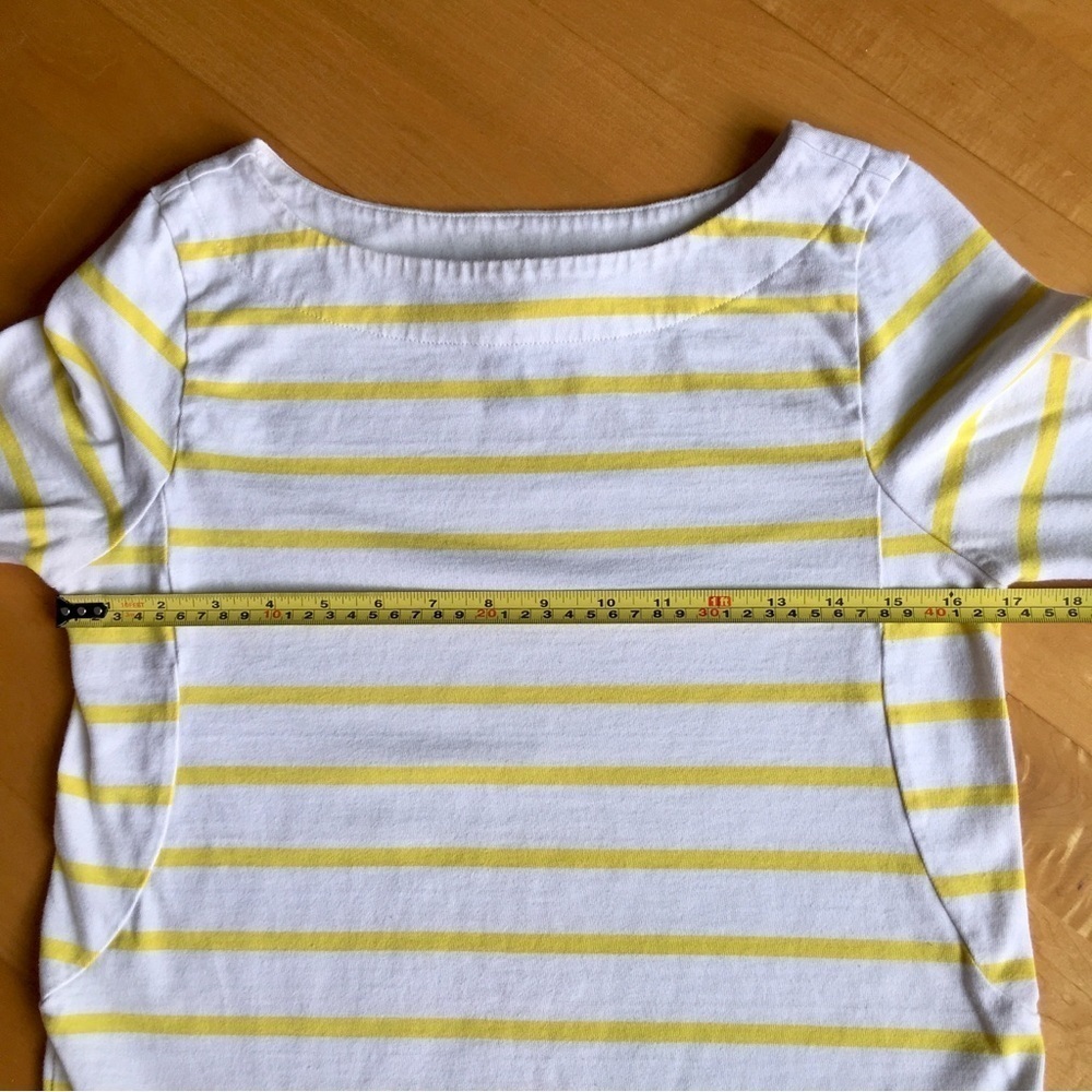 Marc by Marc Jacobs Striped, Three Quarter Sleeve Tee, Yellow, Purple, Size S - Picture 9 of 14